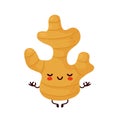 Cute happy funny ginger root